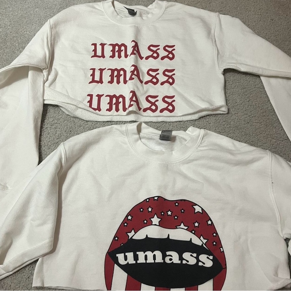 UMass Tailgate Cropped Sweatshirts